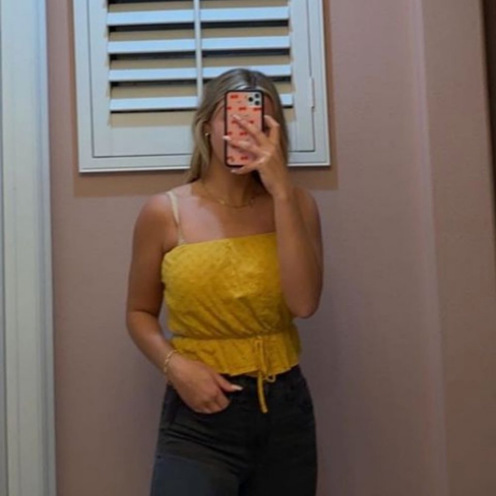 Yellow Tilly's Textured Tube Top